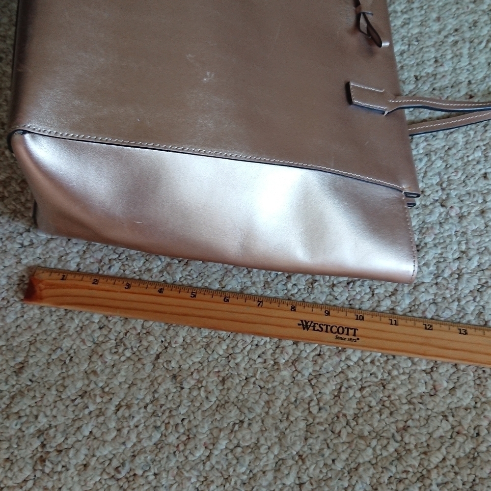 Kate Spade Sawyer Street Taden Metallic pink/rose gold large Tote Bag - Picture 6 of 16